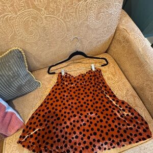 Madewell Velvet A-Line Skirt - Brown and Black